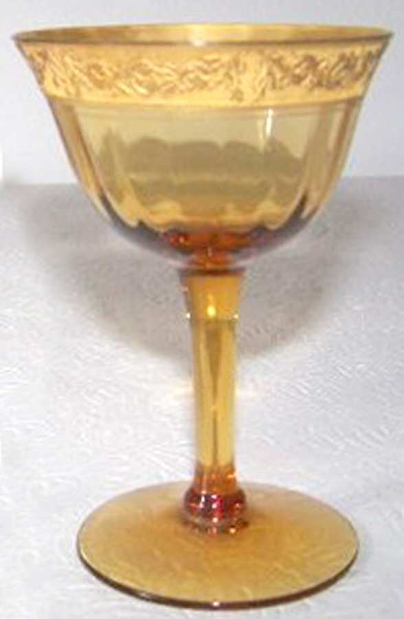 Rambler Rose Amber (Stem 14196) Liquor Cocktail by Tiffin-Franciscan-1