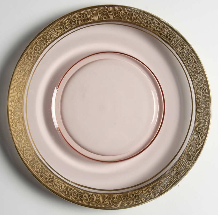 Rambler Rose Pink (Stem 14188) Luncheon Plate by Tiffin-Franciscan-1
