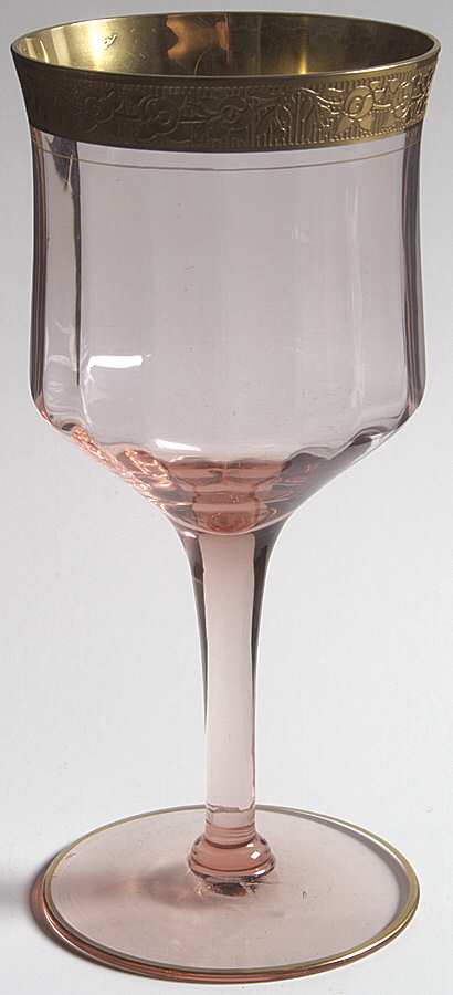 Rambler Rose Pink (Stem 14188) Water Goblet by Tiffin-Franciscan-1