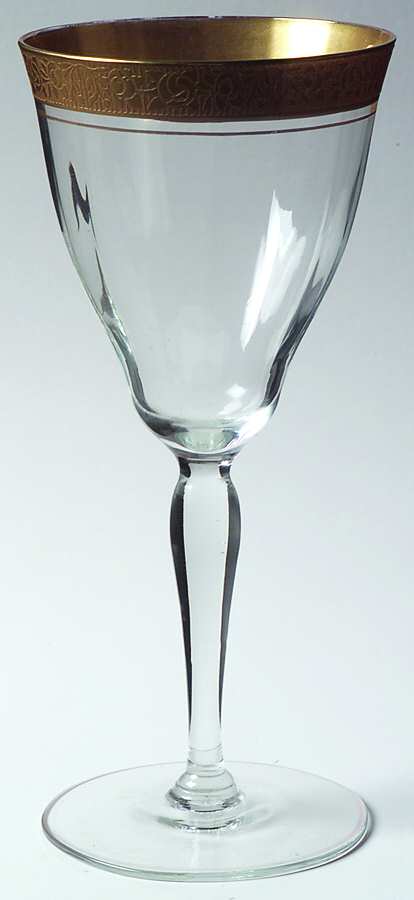 Rambler Rose Clear (Stem 15042) Water Goblet by Tiffin-Franciscan-1