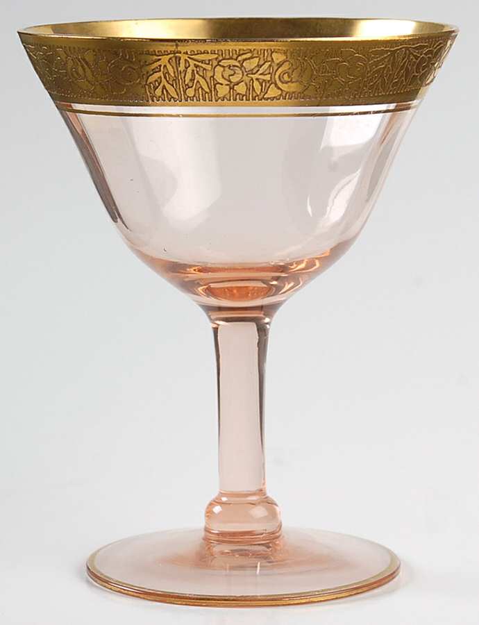 Rambler Rose Pink (Stem 14196) Champagne/Tall Sherbet by Tiffin-Franciscan-1