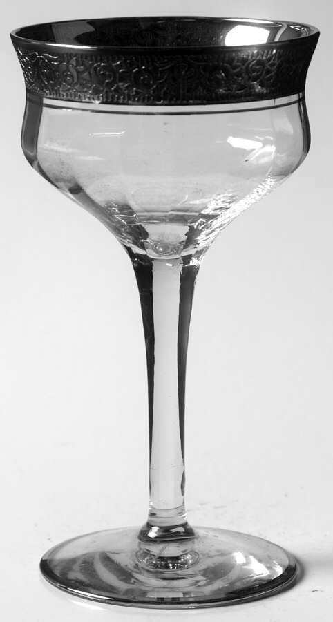Rambler Rose Clear (Stem 14188, Platinum Encrusted) Liquor Cocktail by Tiffin-Franciscan-1