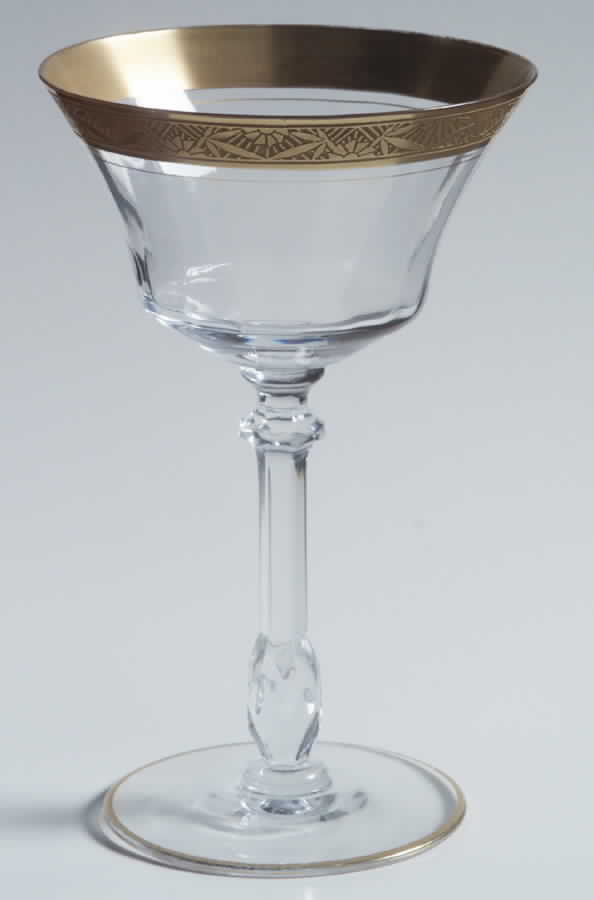Regent (Gold Encrusted) (#17300) Champagne/Tall Sherbet by Tiffin-Franciscan-1