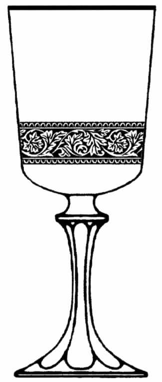 Renaissance Clear (Gold Trim) Water Goblet by Tiffin-Franciscan-1