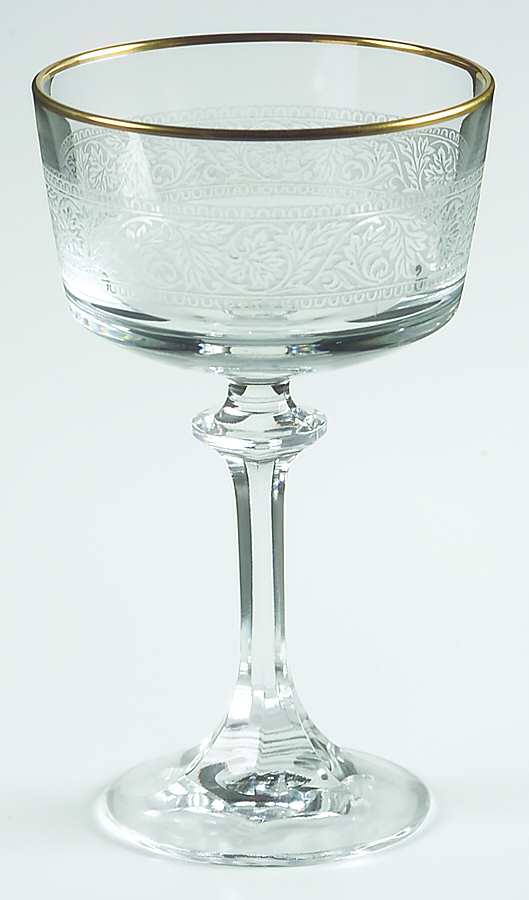 Renaissance Clear (Gold Trim) Champagne/Tall Sherbet by Tiffin-Franciscan-1