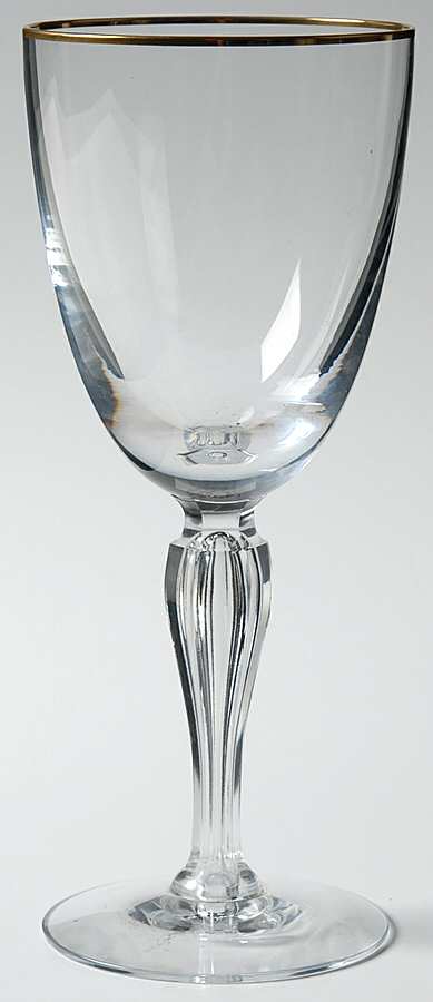 Rhapsody (Gold Trim) Water Goblet by Tiffin-Franciscan-1