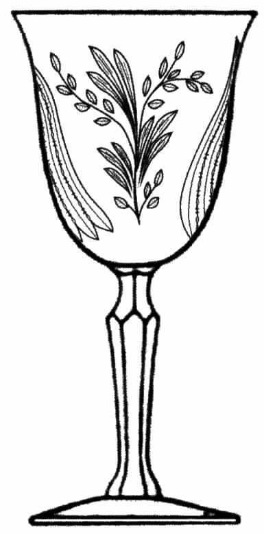 Richelieu (Cut) Water Goblet by Tiffin-Franciscan-1