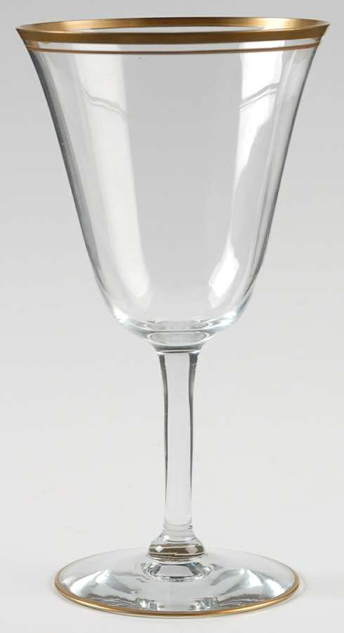 Rims of Gold Water Goblet by Tiffin-Franciscan-1