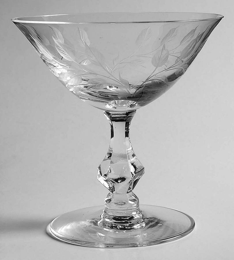 Rose Leaf Champagne/Tall Sherbet by Tiffin-Franciscan-1