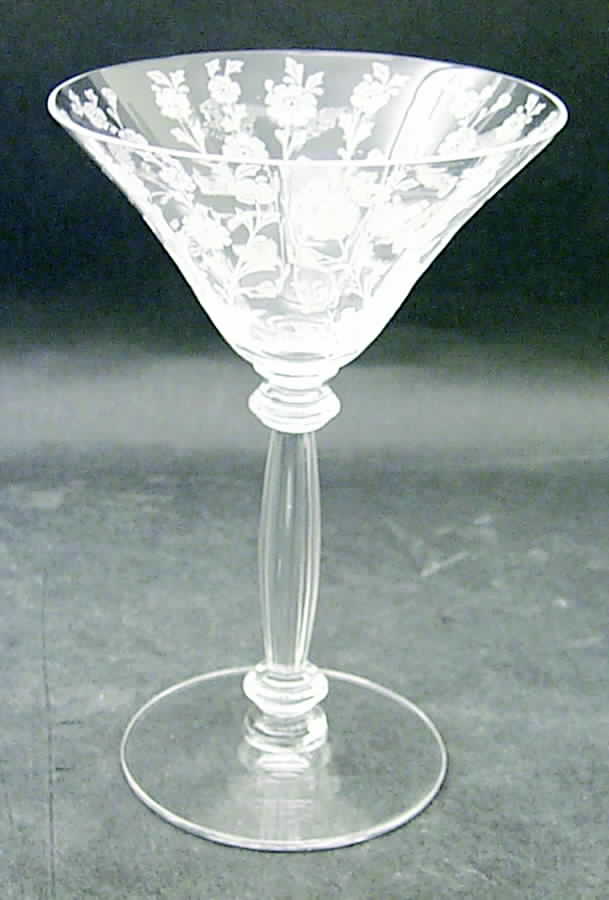Rose Marie Clear (Etched) Champagne/Tall Sherbet by Tiffin-Franciscan-1