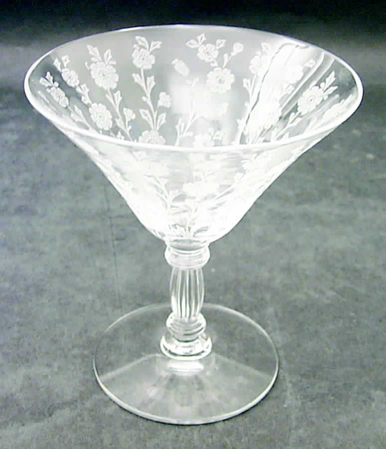 Rose Marie Clear (Etched) Low Sherbet by Tiffin-Franciscan-1