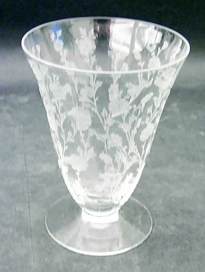 Rose Marie Clear (Etched) 8 Oz Footed Tumbler by Tiffin-Franciscan-1