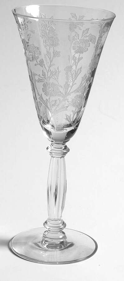 Rose Marie Clear (Etched) Wine Glass by Tiffin-Franciscan-1