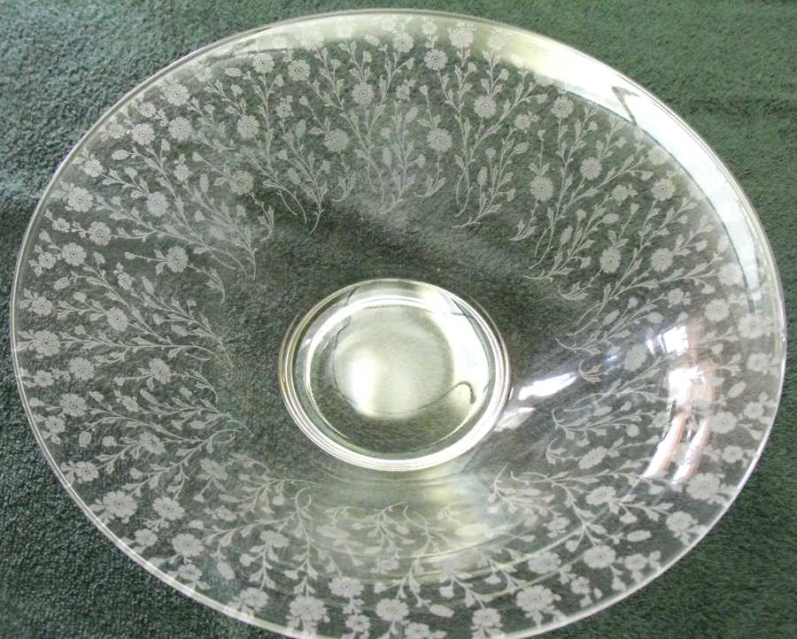 Rose Marie Clear (Etched) Flared Bowl by Tiffin-Franciscan-1