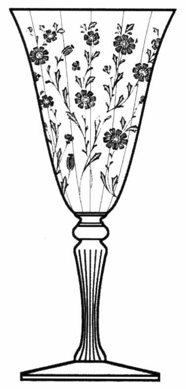 Rose Marie Water Goblet by Tiffin-Franciscan-1