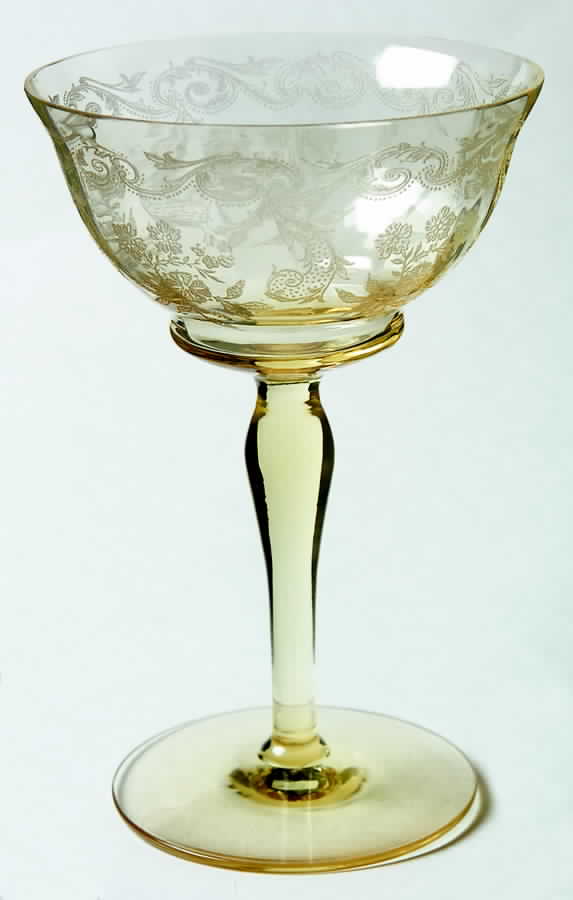 Rosalind Mandarin (Stem 15042) Champagne/Tall Sherbet by Tiffin-Franciscan-1
