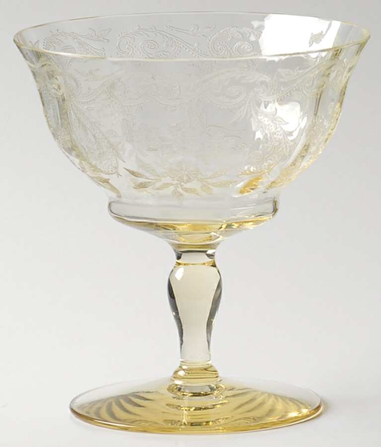 Rosalind Mandarin (Stem 15042) Low Sherbet by Tiffin-Franciscan-1