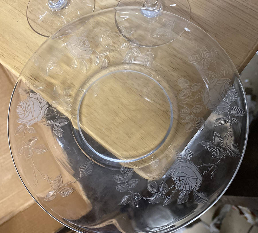 Roses Underplate for Finger Bowl by Tiffin-Franciscan-1