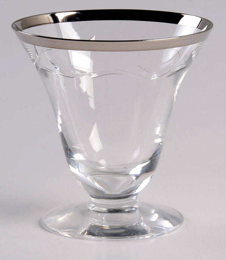 Simone (Platinum Trim) Oyster or Fruit Cocktail by Tiffin-Franciscan-1