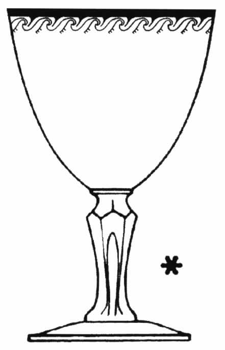 Silver Spray Stem 17618 (Platinum Trim) Water Goblet by Tiffin-Franciscan-1