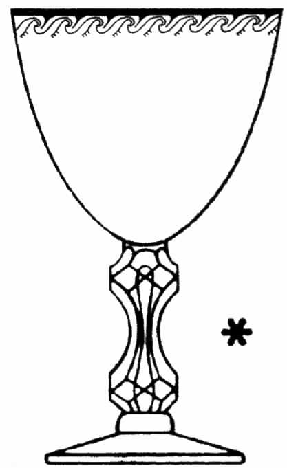 Silver Spray Stem 17601 (Platinum Trim) Water Goblet by Tiffin-Franciscan-1