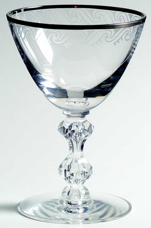 Silver Spray Stem 17601 (Platinum Trim) Liquor Cocktail by Tiffin-Franciscan-1