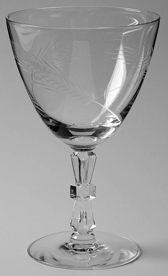 Silver Wheat (Stem 17546) Water Goblet by Tiffin-Franciscan-1