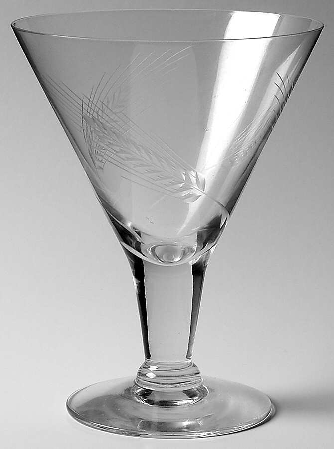 Silver Wheat (Stem 17540) Water Goblet by Tiffin-Franciscan-1