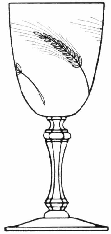 Silver Wheat (Stem 17453) Water Goblet by Tiffin-Franciscan-1