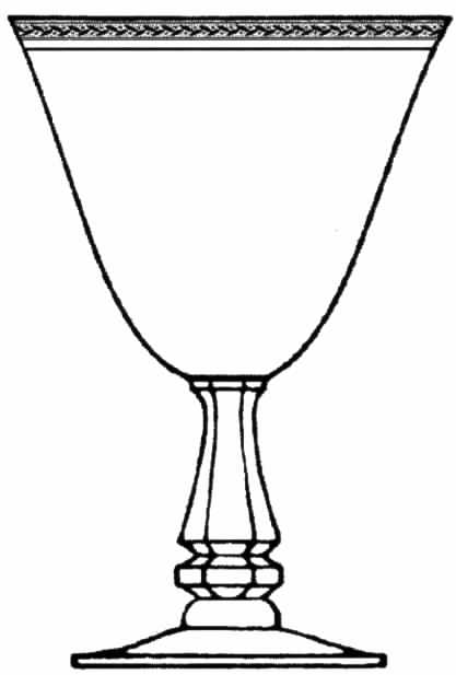 Silver Wreath (Platinum Trim) Water Goblet by Tiffin-Franciscan-1