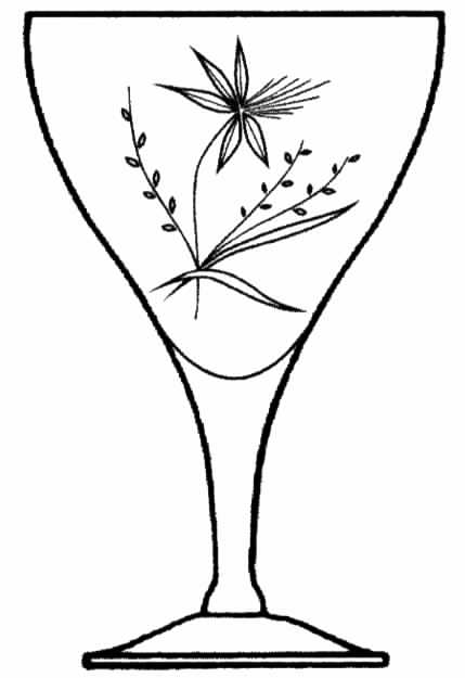 Spring Flower Water Goblet by Tiffin-Franciscan-1