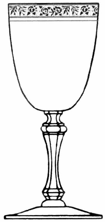Tea Rose (Platinum Encrusted) Water Goblet by Tiffin-Franciscan-1