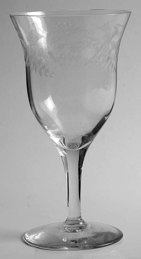 Thistle (Stem 14180) Water Goblet by Tiffin-Franciscan-1