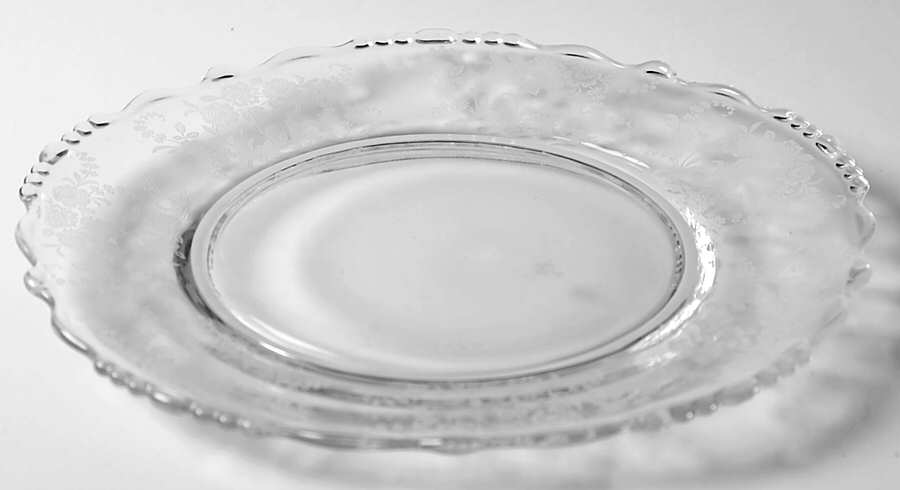 Tiffin Rose (Etched) Beaded Plate by Tiffin-Franciscan-1