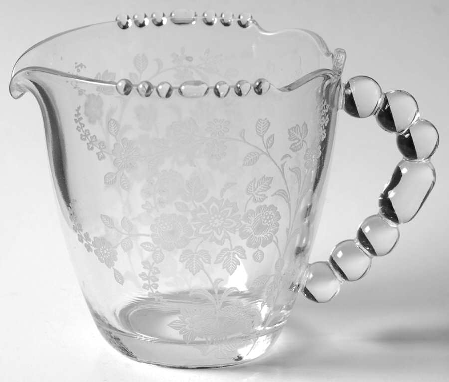 Tiffin Rose (Etched) Creamer by Tiffin-Franciscan-1