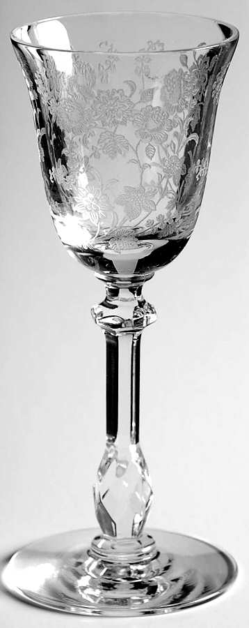 Tiffin Rose (Etched) Wine Glass by Tiffin-Franciscan-1