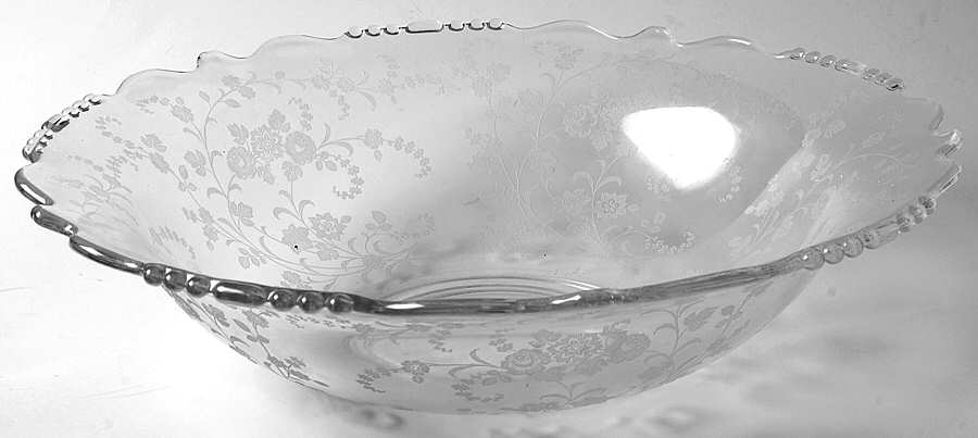 Tiffin Rose (Etched) Flared Bowl by Tiffin-Franciscan-1