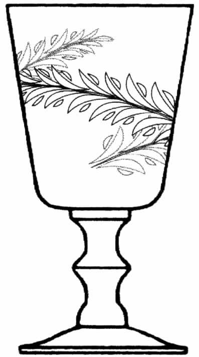 Trousseau (1 Leaf) Water Goblet by Tiffin-Franciscan-1