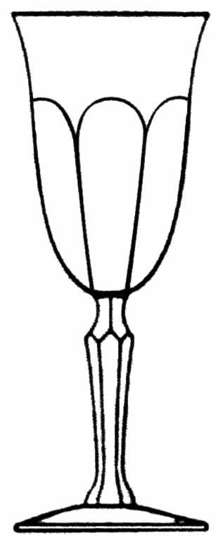 Tulip Clear Water Goblet by Tiffin-Franciscan-1