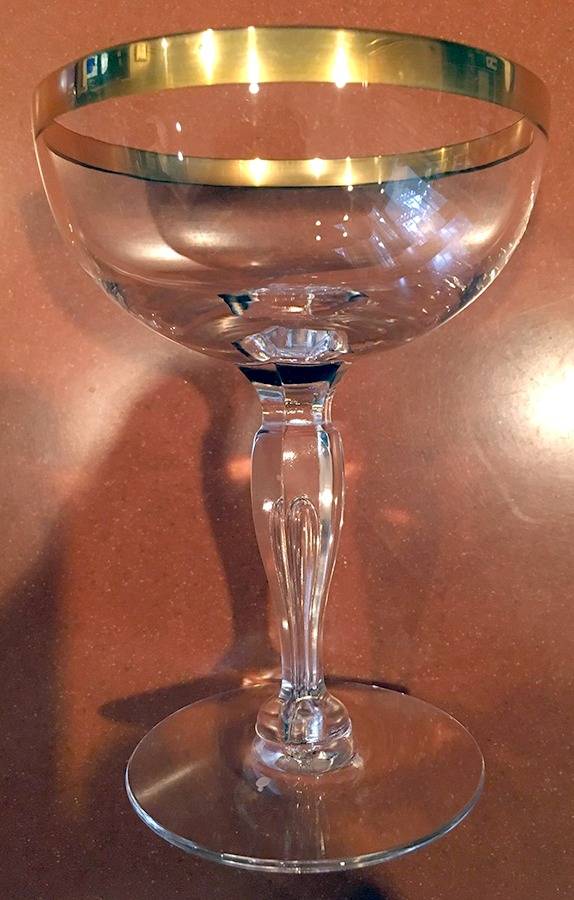 Tuxedo (Gold Trim) Champagne/Tall Sherbet by Tiffin-Franciscan-1