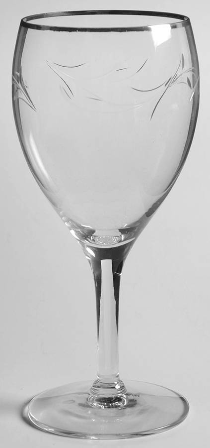 Twilight Clear (Stem 17690, Platinum Trim) Wine Glass by Tiffin-Franciscan-1