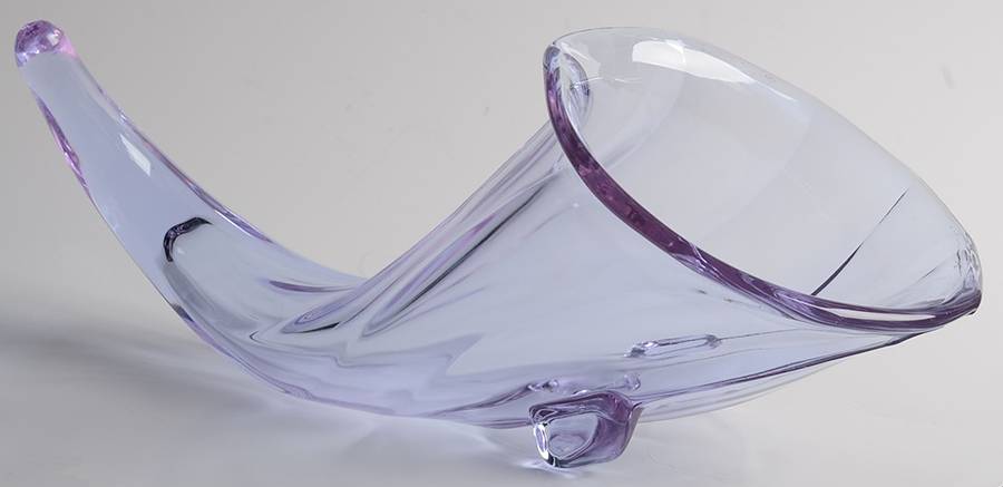 Twilight Blue (Stem 17524) Cornucopia Vase by Tiffin-Franciscan-1
