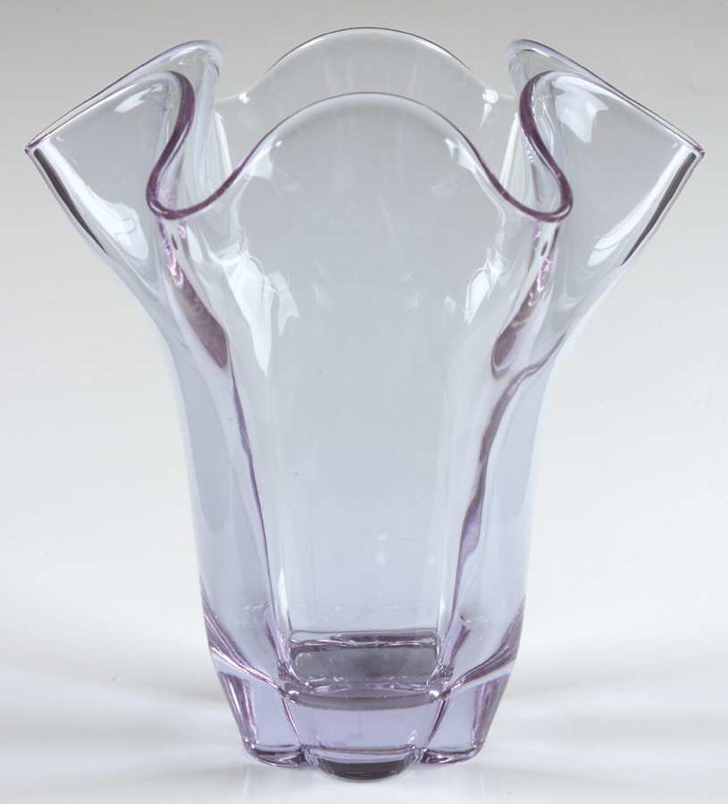 Twilight Blue (Stem 17524) 8" Crimped Vase by Tiffin-Franciscan-1