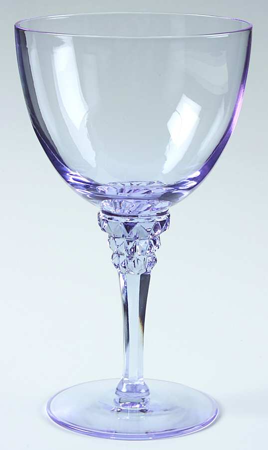 Twilight Blue (Stem 17507, Non-Optic) Water Goblet by Tiffin-Franciscan-1