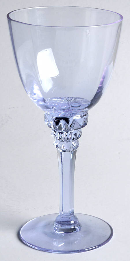 Twilight Blue (Stem 17507, Optic) Wine Glass by Tiffin-Franciscan-1