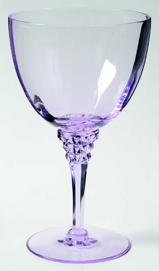Twilight Blue (Stem 17507, Optic) Water Goblet by Tiffin-Franciscan-1