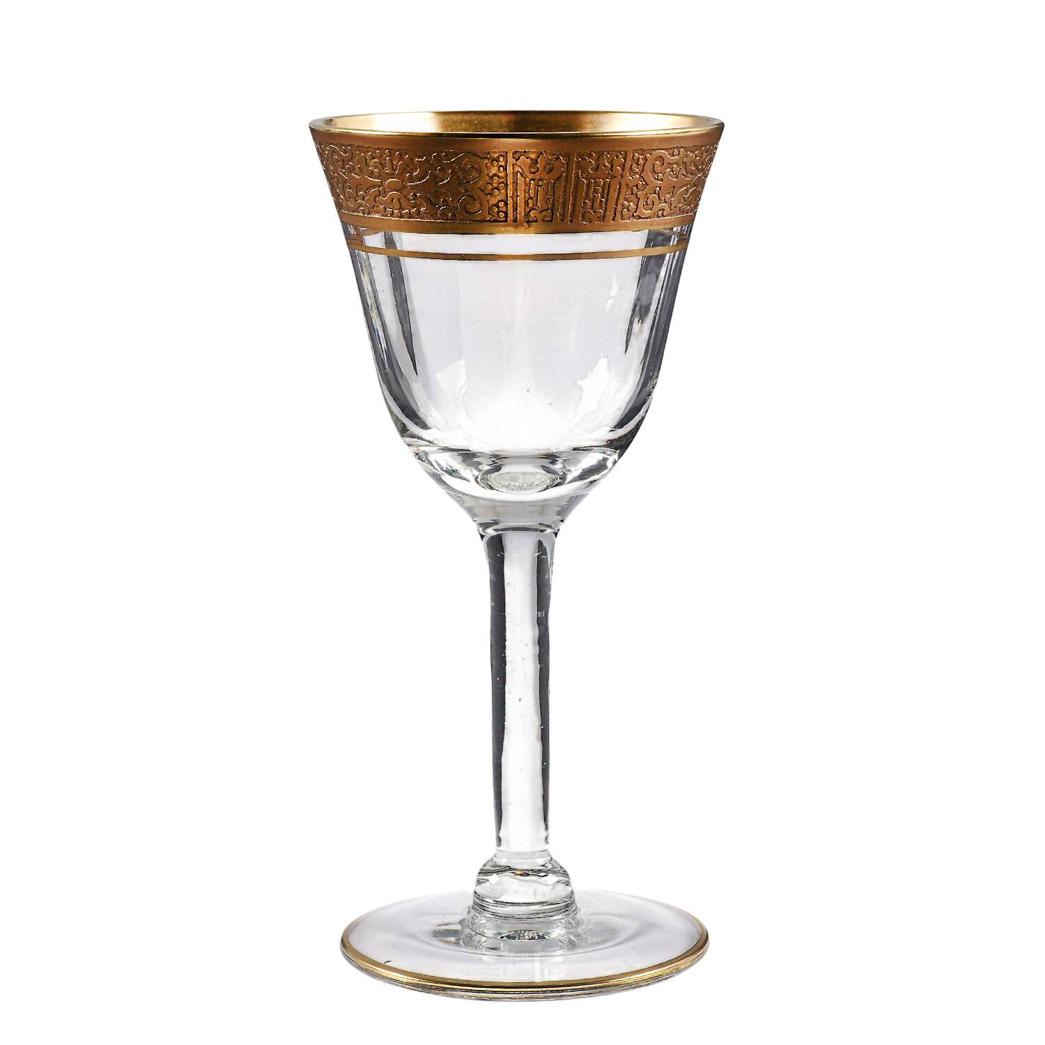 Valencia Clear (Gold Encrusted) Wine Glass by Tiffin-Franciscan-1