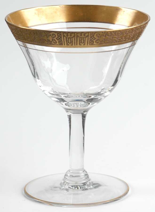 Valencia Clear (Gold Encrusted) Low Sherbet by Tiffin-Franciscan-1