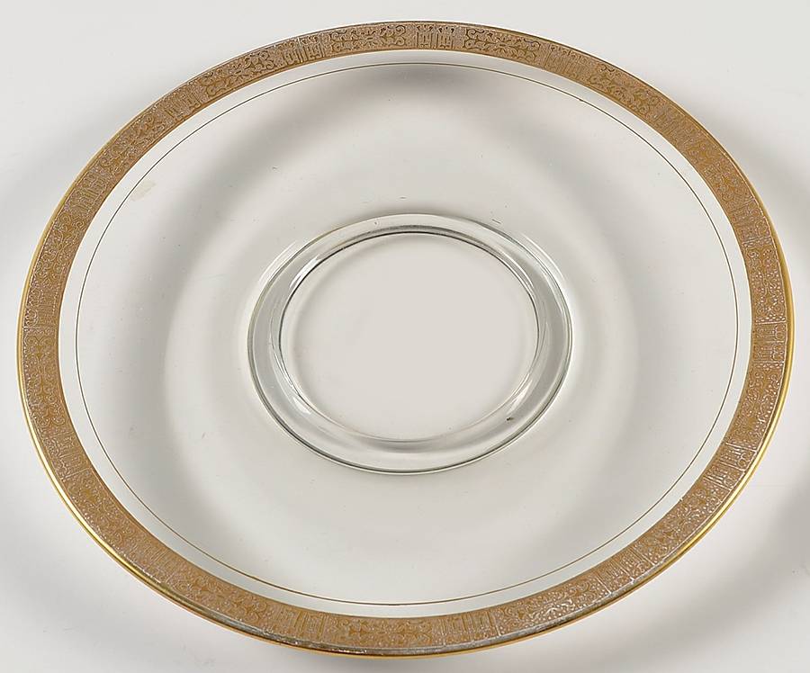 Valencia Clear (Gold Encrusted) Dinner Plate by Tiffin-Franciscan-1
