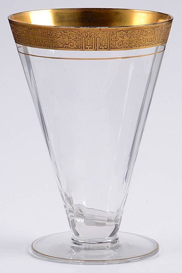 Valencia Clear (Gold Encrusted) 8 Oz Footed Tumbler by Tiffin-Franciscan-1